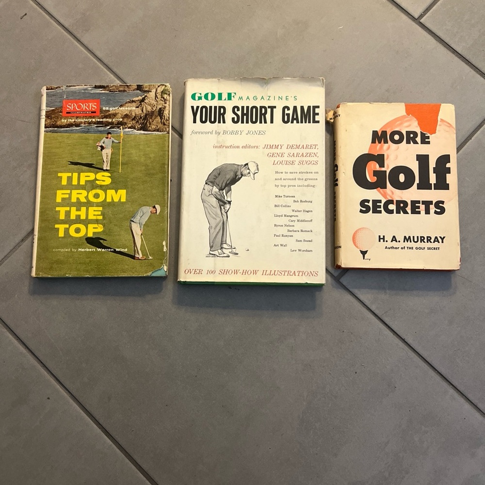 Golf Book Collection set of 3 antiques